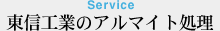 Service 東信工業のアルマイト処理